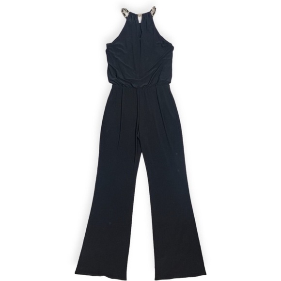 LAUNDRY by Shelli Segal Black Chain Neck Jumpsuit - Picture 12 of 16